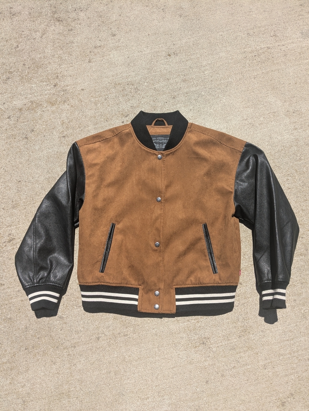 Levi's Mixed Media Varsity Leather Bomber